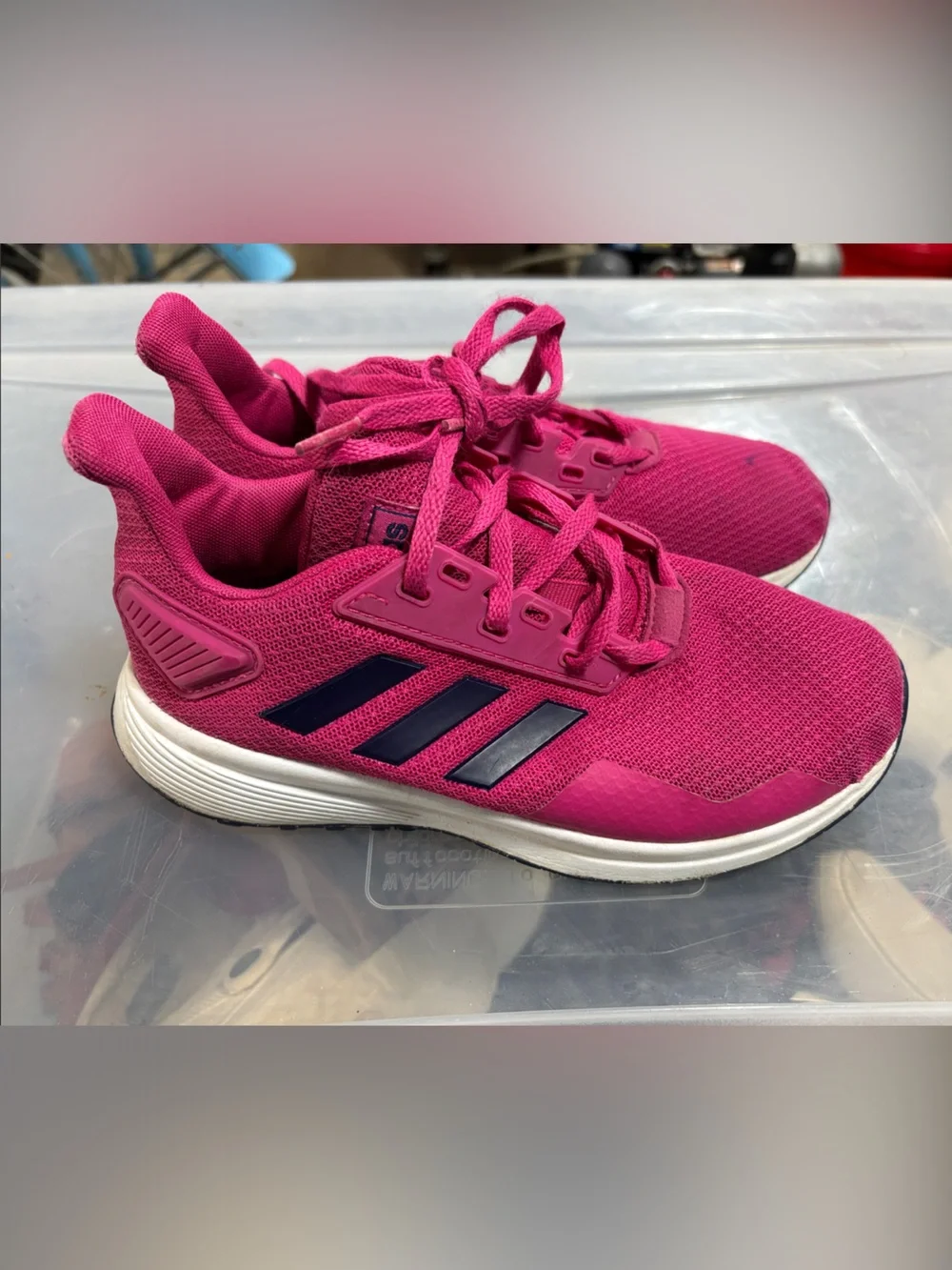 Adidas Girl’s Fuchsia Pink Athletic Running Shoes size 2